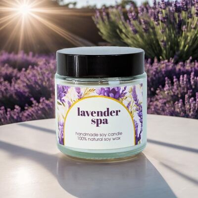 Candela di soia profumata naturale alla lavanda Spa