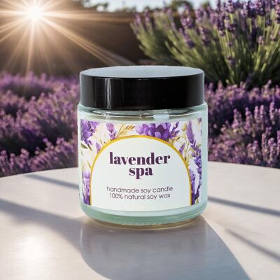 Lavendel-Spa-Sojakerze mit natürlichem Duft