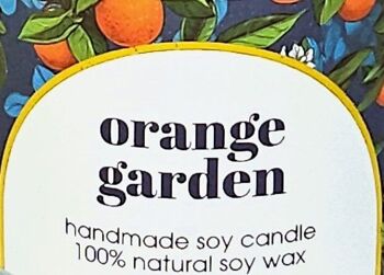 Bougie de soja parfumée au jardin d’orange naturel 4
