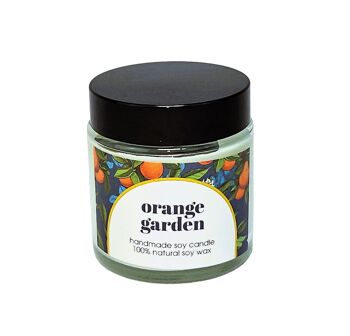 Bougie de soja parfumée au jardin d’orange naturel 3