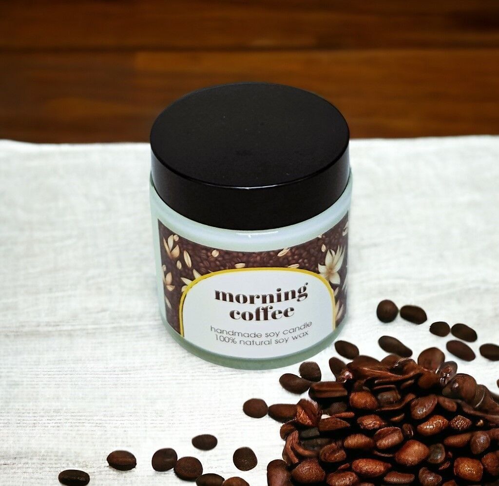 Candela di soia al profumo di caffè naturale
