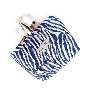 mini sac fait main "Blue Zebra" 1