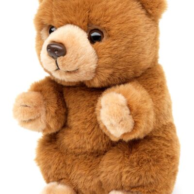 Brown bear, sitting - Kawaii style - 17 cm (height) - Keywords: forest animal, bear, teddy, teddy bear, plush, soft toy, stuffed toy, cuddly toy