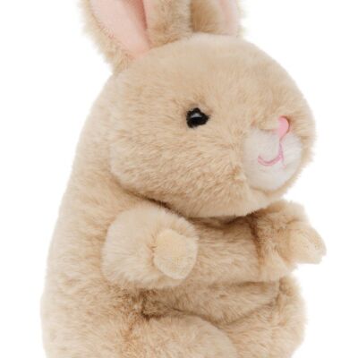 Rabbit, sitting - Kawaii style - 21 cm (height) - Keywords: forest animal, rabbit, plush, soft toy, stuffed toy, cuddly toy