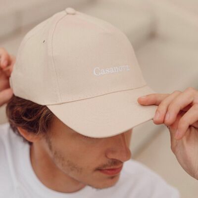 Embroidered cotton cap
