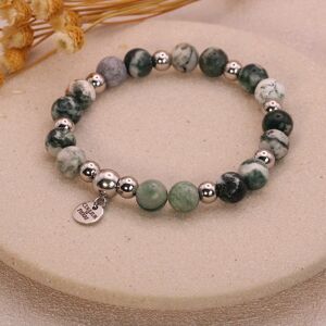 Bracelet Agate Dentitrique Argent