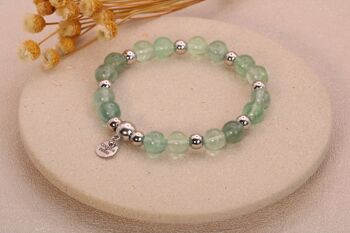 Bracelet Aventurine Verte Argent 1