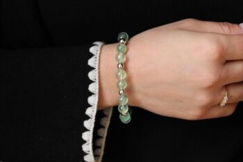 Bracelet Aventurine Verte Argent 2