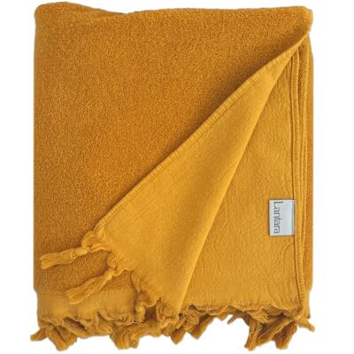 Serviette de hammam Eponge - Jaune Safran - 90x190cm