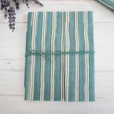 Notebook covered with fabric "Stripes"