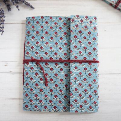 Notebook covered with fabric "Azul 2"