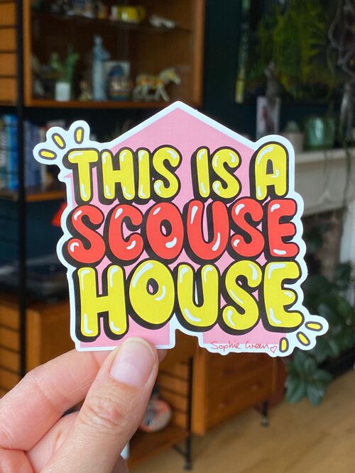 This Is A Scouse House Red Sticker