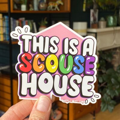 Dies ist ein Scouse House Rainbow LGBTQ Sticker