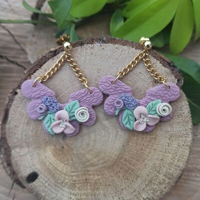 ✿Relief “Lace” model earrings