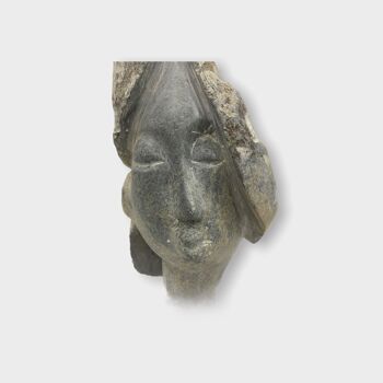 Sculpture tête en pierre par Rizimu Chiwawa Zimbabwe (3006) 1
