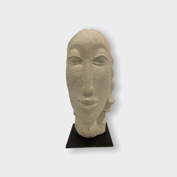 Sculpture tête en pierre par Rizimu Chiwawa Zimbabwe (3103) 1