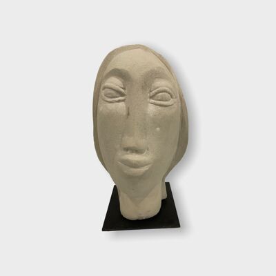 Sculpture tête en pierre par Rizimu Chiwawa Zimbabwe (3104)