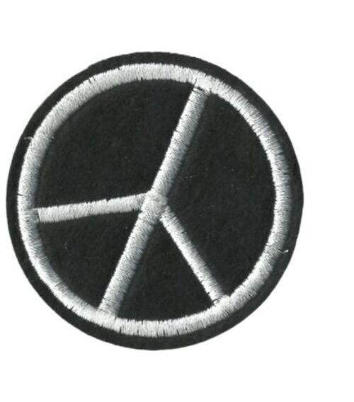 Parche termoadhesivo de tela símbolo hippie de la paz