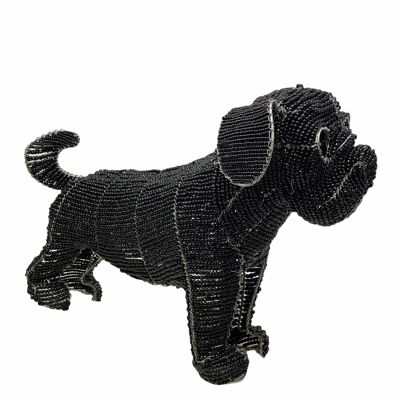 Hand Beaded Dog Sculpture - French Bulldog