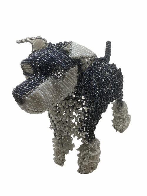 Hand Beaded Dog Sculpture - Terrier