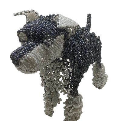 Scultura di cane con perline a mano - Terrier