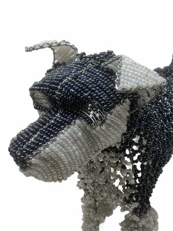 Sculpture de chien perlé à la main - Terrier 3