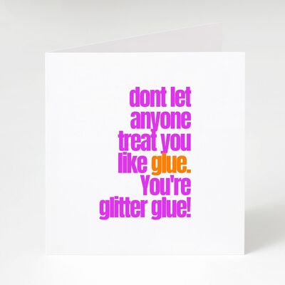 Glitter Glue-Notecard