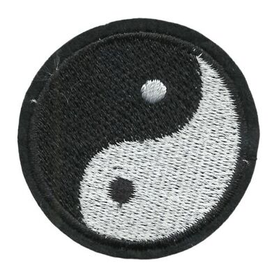 Yin yang symbol iron-on patch