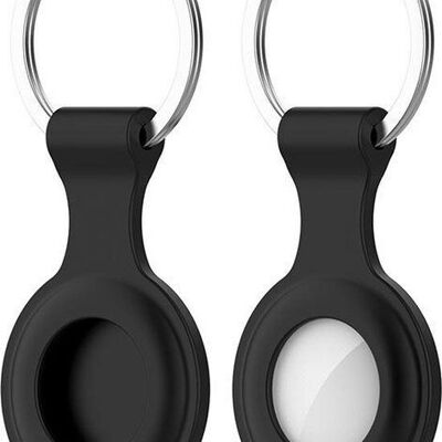 Narvie - Porte-clés adapté pour Airtag - Étui en silicone - 1 Pièce - Noir
