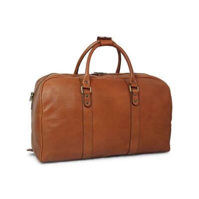 Large leather travel bag - gold