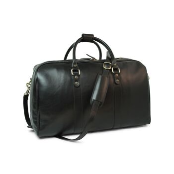 Grand sac de voyage en cuir - Noir 13