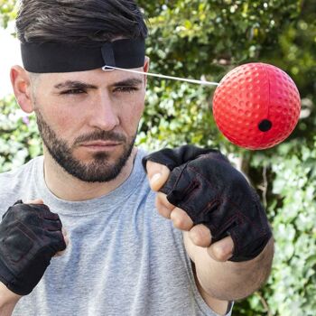 BALXING : Balles d'entraînement d'amélioration des réflexes et Coordination Oeil Main avec Bandeau Tour de tête et élastiques Sport de Vitesse Boxe Combat 1