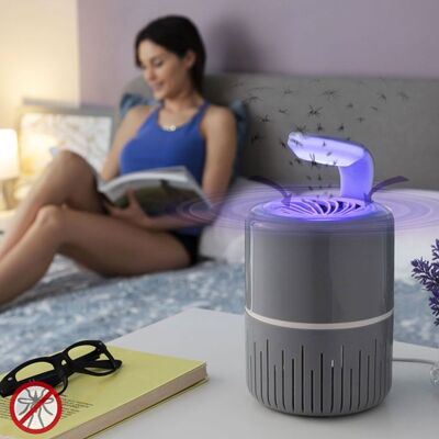 Produktbild KLDRAIN: Leise Saug-Mückenvernichtungslampe mit geräuschloser UV-LED, ohne Chemikalien, ultraviolettem Licht, wirksamem Schutz gegen fliegende Insekten