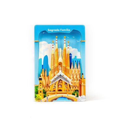Kit de construction DIY Théâtre 3D Sagrada Familia - Barcelone - bois