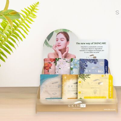 Small counter display for cosmetic masks