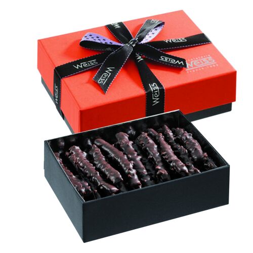 Ballotin d'orangettes enrobées de chocolat noir, 200g