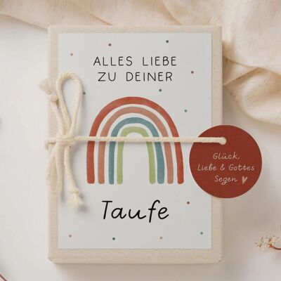 Geschenkschachtel zur Taufe - Regenbogen Geldgeschenk Verpackung