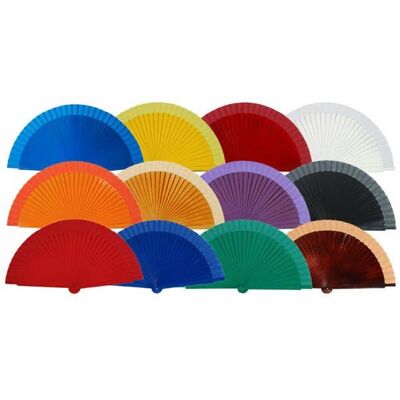 Assortimento di ventagli colorati lisci