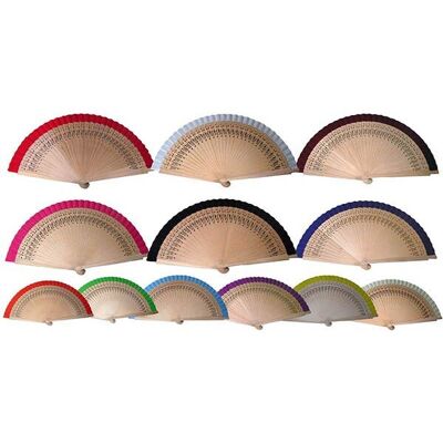 Assorted colored fabric fan
