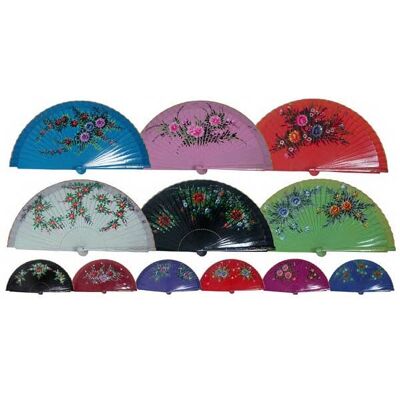 Assorted double-sided flower fan