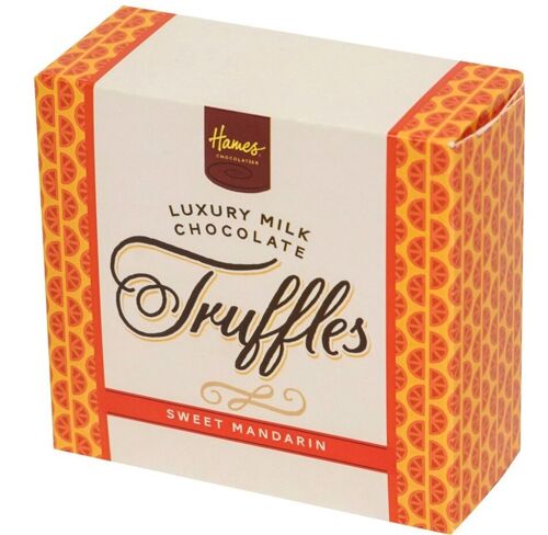 Luxury Box Of 4 Milk Chocolate Sweet Mandarin Truffles