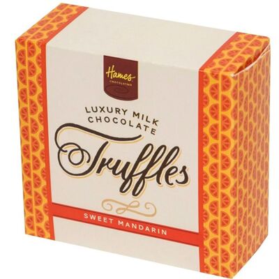 Luxury Box Of 4 Milk Chocolate Sweet Mandarin Truffles