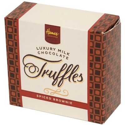 Luxury Box Of 4 Milk Chocolate Spiced Brownie Truffles