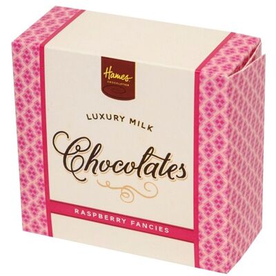 Luxury Box Of 4 Milk Chocolate Raspberry Fancies