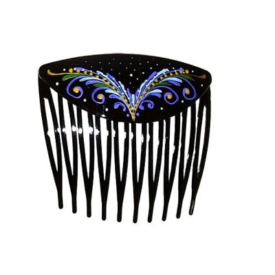 Hand painted hair comb