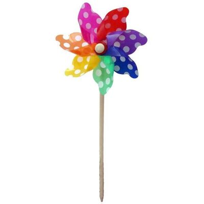 Flower weather vane with polka dots