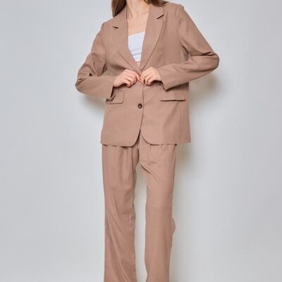 Blazer with lapel collar in Linen - Orice