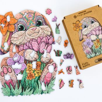 Boîte Premium A4 de puzzle Fluffy Bunny 1