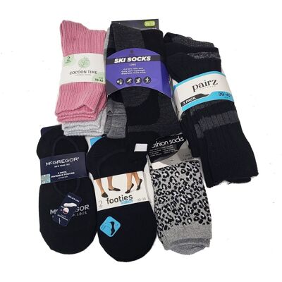 Various socks for adults and children