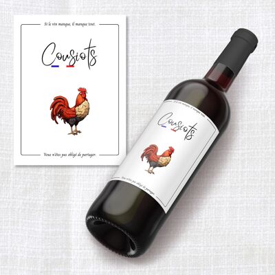 Le Coq - vino tinto - IGP Mont Bodile 2022 - Cousiots